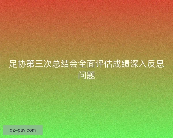 足协第三次总结会全面评估成绩深入反思问题 足协第三次总结会全面评估成绩深入反思问题